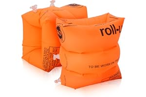 ASHINER Manguitos de Natación para Niños - Diseño de Doble Bolsa de Aire, Flotadores de Natación Duraderos para Niños - Brazaletes Inflables Enrollables para Diversión y Seguridad en el Agua