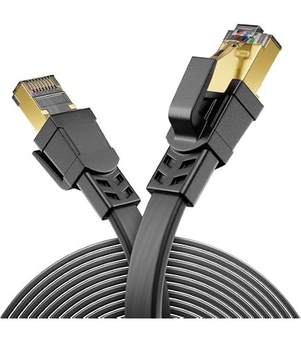 Akake Cat8 Ethernetkabel | 26AWG | 40 Gbps | 2000 MHz | Vergulde Connectoren | Binnen/buiten | 1M Zwart