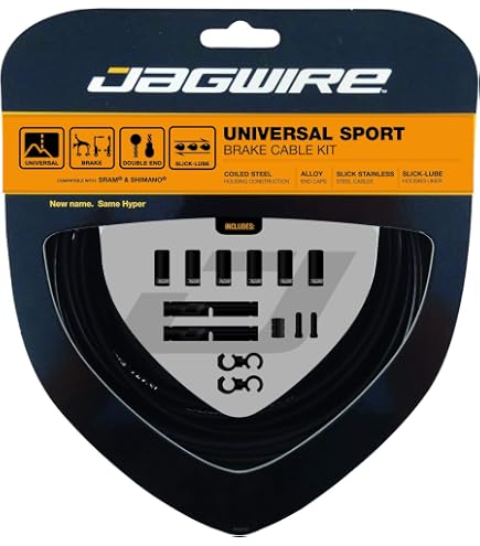 Kit Câbles Et Gaines De Frein JAGWIRE Road Pro – Compatible Shimano/SRAM – Gaine Kevlar Incompressible – Liner Pré-lubrifié – Haute Performance
