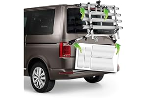 AlphaShield - Protector de Pintura para portabicicletas, Corte CAD a Medida, película autoadhesiva Transparente (FX08 Compatible con VW T5)