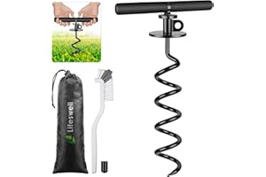 Lifeswell Dog Anchor, 15 Inch Heavy Duty Alloy Steel Dog Tie Out Stake, Tangle-Free for Medium to Large Dogs up to 220lbs, Ideal for Yard, Camping, Beach