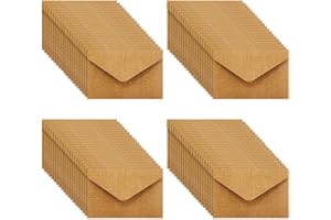 UMCHU CLVPAI 80 pezzi 10.5 * 7cm Buste a coste,buste da lettera senza finestra,Buste con lembo,per Matrimoni, Compleanno, Feste, Regali e Biglietti di Auguri(Marrone)