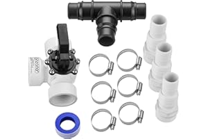 MONZANA® Solar Pool Water Heating Regulation Kit | Complete 12-Piece Bypass Set for Water Flow Control & Heater Valve Connectivity | Ideal for Heat Pump & Solar Heating Systems