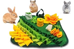 PDYAY Kaninchen-Futtermatte, Hasen-Schnüffelmatte für Hamster, Puzzle-Spielzeug, interaktive Futtermatten für Meerschweinchen, Hunde, Igel, Chinchillas, Frettchen, Kleintiere, Stressentspannung (Grün, S)