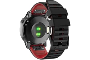 ISABAKE Cinturino per Garmin Fenix 7X, 26mm Braccialetto Silicone Cinturino per Fenix 6X/Fenix 6X PRO/Fenix 6X Sapphire/Fenix 3/Fenix 3 HR/Fenix 5X/Fenix 5X Plus/Fenix 7X Solar/Fenix 7X Sapphire Solar