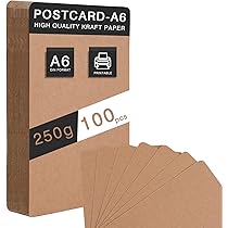 Lot De 25 Cartes Simples Din A6 - 10,5 X 14,8 Cm - 240 G-M² - Gris - Bleu - Carton De Couleur