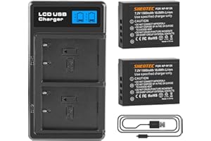 2X Shentec Batteria NP-W126 Compatibile con Fujifilm NP-W126 NP-W126S X100F X-A1 X-A2 X-A3 X-A5 X-A10 X-E2 X-E2S X-Pro1 X-Pro2 X-T1 X-T2 X-T3 X-T10 X-T20 X-T100 X-H1 FinePix HS33EXR HS50EXR