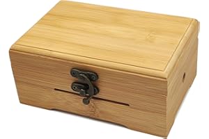 falado Caja vacía para 30 notas de movimiento de manivela de mano (bambú)