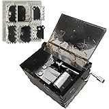 Tucocoo Music Box Resin Molds with Musical Mechanism Movement DIY Hand Crank Mold Small Storage Silicone Epoxy for Casting Ri