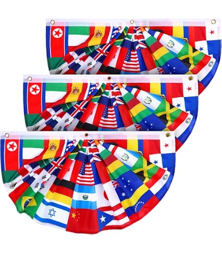 Anley India String Flag Pennant Banners - 33 Feet Long With 38 Flags, Indian Independence Day Decoration, Outdoor Use