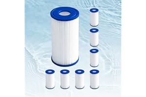 DAYEAR 20 Micron Pleated Sediment Water Filter 5"x2.5" Replacement Most Cold Plunge Filter Cartridge Compatible with Cold Plunge Water Chiller,Ice Bath Chiller,8 Pack