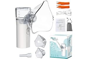 MLDNLD Nebuliser Machine for Adults and Children, Portable Nebuliser with Rechargeable Design, 2 Adjustable Rates, Steam Inhaler for Home and Travel Use