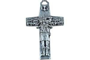 Eurofusioni Croce del Buon Pastore placcato argento - H 7,2 cm