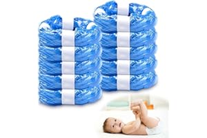 Forbabe 10 Stück Nachfüllfolie für Windeleimer, 4,5m Hohe Kapazität Windeleimer Nachfüllbeutel - Bis zu 320 Windeln, Kompatibel mit Nachfüllkassetten von Angelcare/Tommee Tippee/Litter Locker - Blau