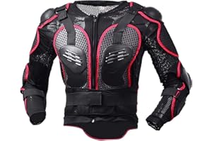 SJAPEX Equipement Moto Cross Professionnel,pare Pierre Moto Cross Homme Gilet de Protection,Moto Cross Scooter VTT Enduro Homme ou Femme Red,M