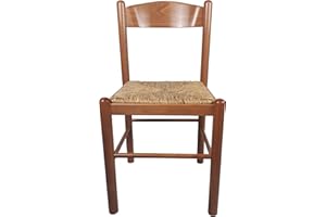 SEDAM SRL Sedia Pisa, In Legno Massello, Seduta in Paglia, Varie Colorazioni Disponibili (Miele)