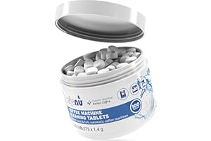 CAFFENU Espresso Cleaning Tablets. 100 x 1.4g. Used Every 100 Cups. Automatic, Superautomatic & Bean to Cup Machine Cleaning Tablets. Use with Descaling