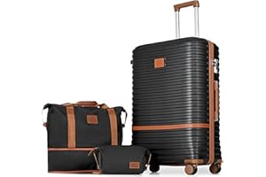 Joyway Juego Maleta de Viaje, Ultraligeras ABS Equipaje Set, Maleta de Gran Capacidad de 28 Pulgadas, Rodillo de 360° y Cerradura TSA Incluidas 1 Bolsa y 1 Bandolera
