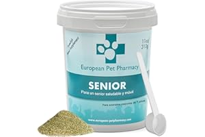 European Pet Pharmacy Senior Condroprotector Perros y Gatos Adultos, 310g, Polvo – MSM Glucosamina Condroitina Perros con Dolor Articular – Reparación y Cuidado Articulaciones Perros 7+ Años