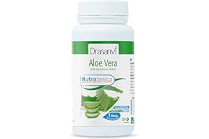 DRASANVI Aloe Vera Vitaminas, Minerales y Aminoácidos | Propiedades Antioxidantes | Sistema Digestivo | Prebiótico Natural para la Microbiota Intestinal | 120 Comprimidos = 120 Días