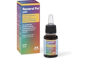 NBF Lanes | Reuteral Pet Gatto, Gocce orali, Probiotico a base di fermenti lattici vivi per la stabilizzazione della Flora intestinale nei Gatti