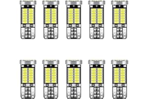 SUCANY Lampadina W5W T10 LED Canbus Luce di Posizione 194 168 2825 501 34 LEDs 3014SMD 12V 6500K(Bianco) 300LM 2W,Per Luce Targa Lampadine A Mappa Interior Segnale Cupola Cruscotto (10 Pezzi)