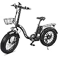 KETELES Fat Bike Bicicletta Elettrica Pieghevole, 20" Bici Elettrice con Pedalata Assistita, City Bike con 48V/18A Batteria R