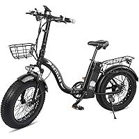 KETELES Fat Bike Bicicletta Elettrica Pieghevole, 20" Bici Elettrice con Pedalata Assistita, City Bike con 48V/18A Batteria R