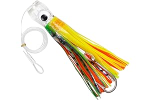 OROOTL Leurre de Pêche à la Traîne en Eau Salée Offshore Big Game Leurre de Pêche pour Thon Mahi Marlin Delphin Wahoo Trolling Skirted Leurre de Pêche en mer Profonde