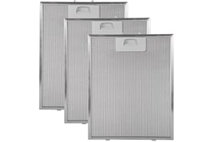ANAKEL HOME Pack 3 Filtros para Campana Extractora de Cocina | 02800905 | Compatible con Cata, Apelson y Nodor | de Aluminio Resistente | 320x260mm | Color Plata (3 unidades)