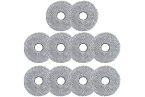 Donkivvy Mikrofaser-Wischpads, kompatibel mit für Cecotec für Conga 11090 Spin Revolution Roboter-Staubsaugern, 10 Stück