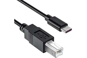 ANCABLE usb C a USB B Midi Cavo 1m Nero, Interfaccia Tipo C per Samsung, Huawei e MacBook