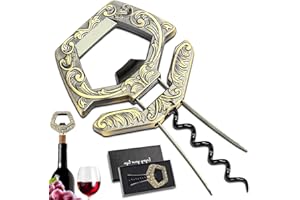 LUCYLANKER Flaschenöffner Wein, 3 in 1 Ah So Weinöffne, Alter Wein Korkenzieher, Weinflaschenöffner für Spröde Korken, Flaschenöffner für Weinkenner, Geschenk für Weinliebhaber (Bronze)