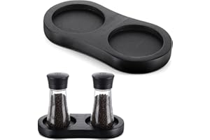 YQQYG Salt and Pepper Tray, Salt and Pepper Holder, Olive Wood Tray, Fit Many Mills & Shakers, Grinder Accessories