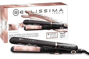 Bellissima Imetec My Pro Steam B28 100 piastra per capelli professionale a vapore, effetto liscio a lungo, rivestimento in ceramica, temperatura regolabile 170°C - 200°C - 230°C, riscaldamento rapido