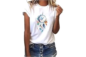 NUSGEAR 2021 Nuevo Camiseta Mujer Verano Moda algodón impresión Manga Corta Blusas Camisa Cuello Redondo Basica Camiseta Suelto Tops Casual Fiesta T-Shirt Original tee vpass