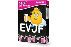 Glop EVJF – Jeu de Cartes à Boire pour Enterrement de Vie de Jeune Fille et Mariage, 100 défis créatifs, Format Portable pour Filles et amies, fête et rires – idée Cadeau Originale
