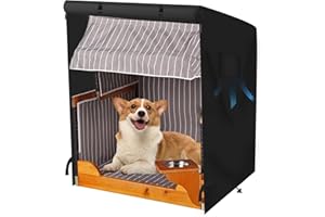 JXXPGG Hundestrandkorb-Abdeckung, Hundestrandkorb Schutzhülle, 600D Oxford Wasserdicht Abdeckhaube für strandkorb Hund/Hunde strandkorb, Mit Belüftungsöffnung,85 * 75 * 100cm