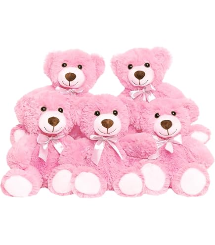 Peluche Ours Avec Rose - 45cm Gris - Cadeau Mignon Pour Enfant