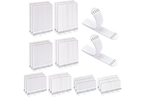 LEIKEDUN 48 Paires (96 Bandes) Languette Accroche Tableau, Accroche Tableau sans Percer, S/M/L/XL Bandes de Suspension Résistantes à l'Eau Amovibles Fixations pour Accrocher des Cadres, Accrocher Décos de Noël