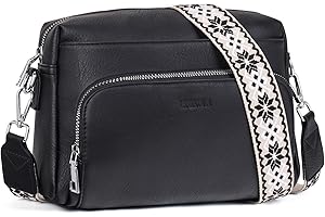 MUIIKOLA Bolso bandolera para mujer, bolso cruzado para mujer, pequeño, de piel sintética, bandolera para mujer con correa de hombro Verstelbaar