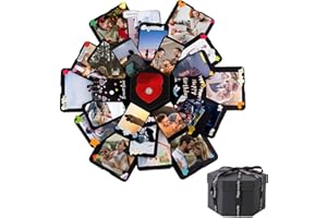 YARVONEY DIY Explosion Surprise Box, Caja de Regalo Creative, DIY Handmade Photo Love Memory Scrapbooking Caja de Regalo para Navidad Cumpleaños Aniversario San Valentín Regalo de Boda