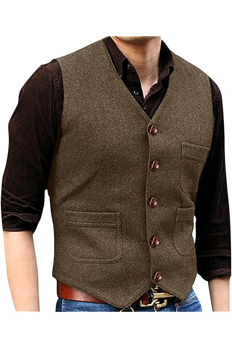 Gilet Noir Homme Gilet Velours Côtelé Homme Coton Uni (mariage