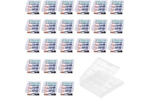 BAVOOTY Custodia Batteria in Plastica,Scatola per Batteria,per Batterie AA/AAA,Custodia Portatile,Trasparente,Plastic Storage Battery Box(Batterie Non Incluse) (12)