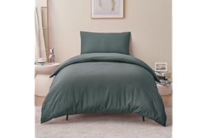 RUIKASI Funda Nordica Cama 90 - Juego de Funda Edredon 150x220, con Funda Almohada 50x75 cm, Microfibra, Suave y Transpirable, Gris Oscuro