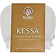 BfefBo Exfoliating glove, kessa 2 Pack, exfoliating mitt, natural shower loofah, exfoliating body scrub, tan removal, plant based, eco friendly products, plastic free