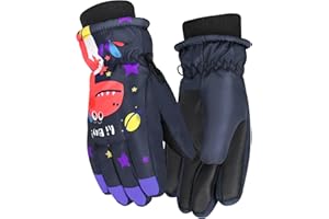 Blumacht Dziecięce rękawice narciarskie, rękawice narciarskie dla nastolatków zimowe rękawice śnieżne ciepłe rękawiczki snowboardowe rękawice dziecięce 8-14 lat
