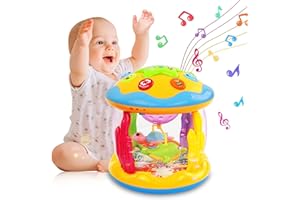 TRABONNLY Baby Toys for 1 Year Old Boys Girls Infant Early Learning Educational Musical Light Up Baby Sensory Toys 6 to 12 12-18 Months with Pacify Music/Light Gifts for 1 2 Year Old Kids Christmas Birthday