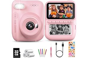 LETSHAHA Macchina Fotografica Bambini Istantanea,3,0 pouces 1080P HD Fotocamera Istantanea Bambini con 32GB Scheda SD & 5 Penne Colorat, Fotocamera Digitali per Bambino,Regalo per 3 ai 10 Anni