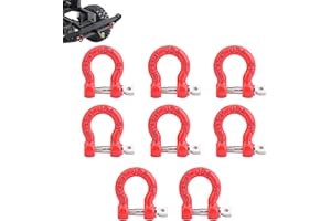 RC Tow Hooks, Pack of 8 Metal RC Car Trailer Buckle Tow Bar Lock Catch Crawler Accessories for RC Climbing Cars, Tow Shackle Rescue Lock Catch for Axial SCX10 CC01 RC4WD D90 D110